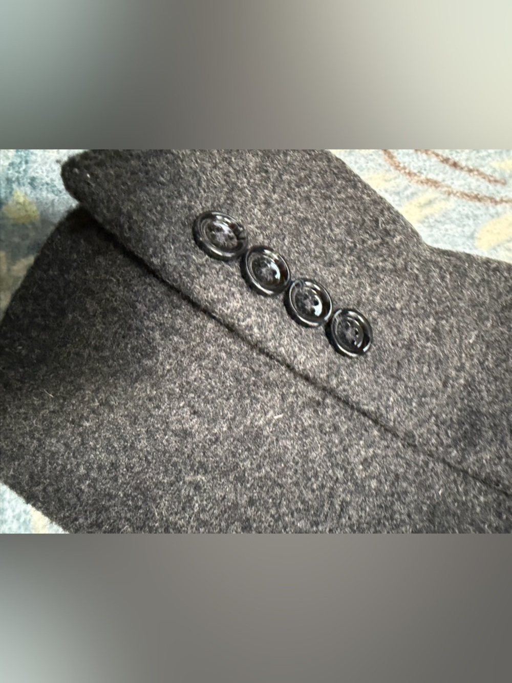 J. Crew Men’s Ludlow Overcoat Grey Italian Wool-Cashmere suiting topcoat formal - Picture 5 of 6